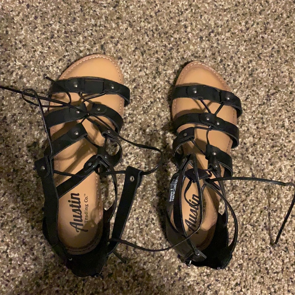 black sandals